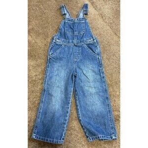 Wrangler Jeans 4T Denim Carpenter Bib Overalls Kids Size Toddler Denim